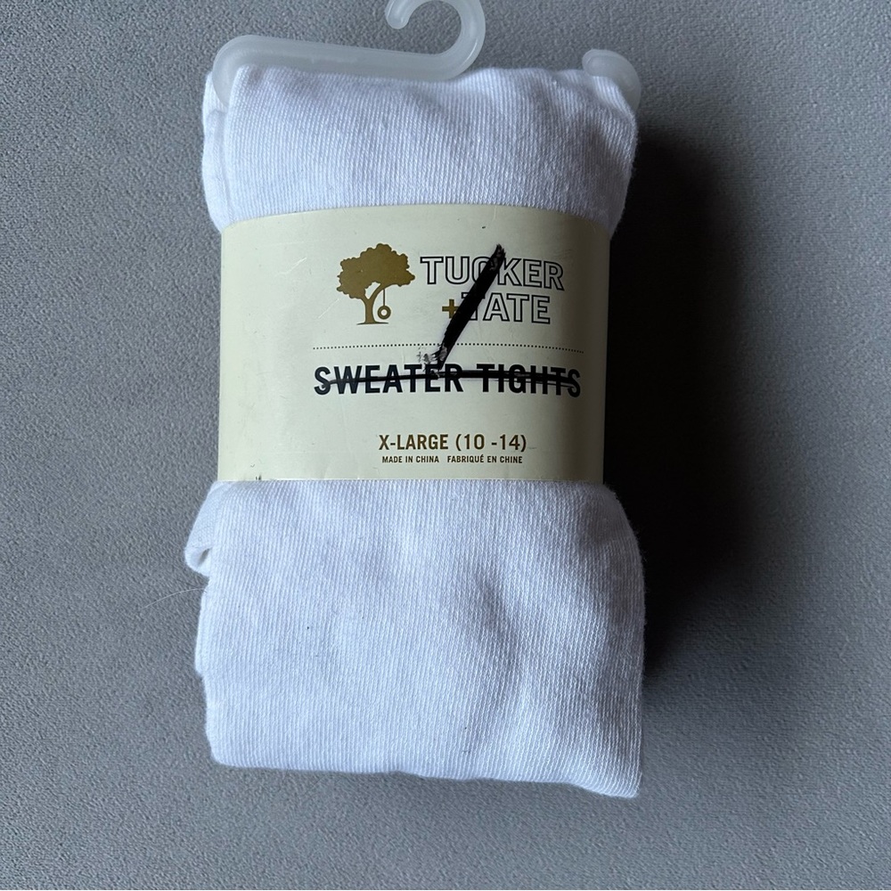 Tucker + Tate ~ Sweater Tights ~ Girls XL 10-14 ~ White ~ Brand New!
